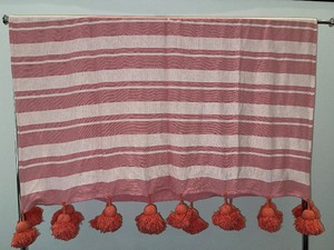 Orange and Pink Throw with Tassels