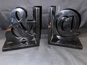 Set of 2 Ampersand and AT Sign () Bookends
