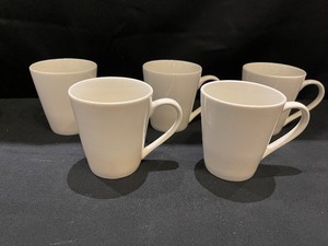 Set of 5 Porcelain Coffee Cups
