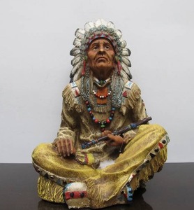lot 50 image: Seated Native American Chief Figure