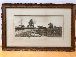 lot 88 image: Antique 1890s Pencil Signed Etching by George Bohde