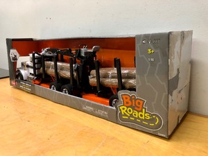 lot 89 image: LARGE New in Box Tomy Big Roads Lumber Truck - Peterbilt Model 367