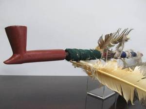 lot 211 image: Very Nice Large Native American Pipestone Pipe