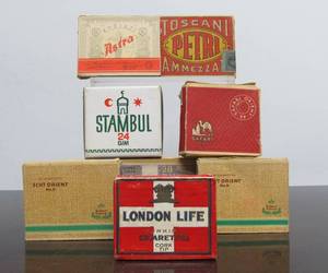 lot 227 image: Lot of Vintage 1940s era WW2 German Full Cigarette Packs