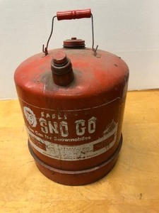 lot 294 image: Vintage Eagle SNO GLO Gas Can wEskimo Graphics
