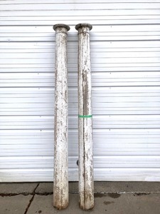 lot 5 image: Great Looking Matched Pair of Antique Architectural Wood Porch Columns