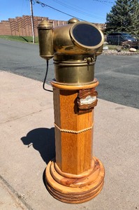 lot 3 image: Working Antique Early 1900s Nautical Maritime Ships Compass Binnacle