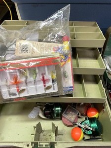 lot 334 image: Large Estate lot of Fishing Gear - Some Vintage 