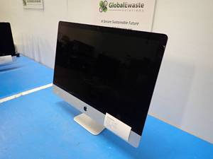 Apple&nbspiMac18,3 A1419 AIO PC &nbspINTEL CORE I5-7600K 3.8 Ghz  8GB DDR4 SDRAM  1TB HDD  121GB SSD  Includes Power cable and IOS &nbspsmall chip on top screen and fadedblemish on black border on screen