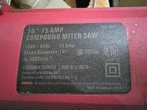 10 Compound Miter Saw on Stand