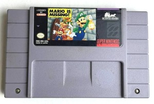 Super Nintendo SNES Mario Is Missing Video Game (Working)
