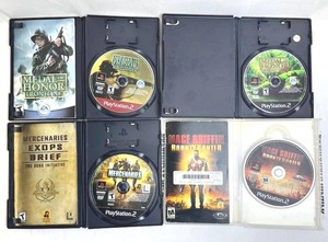 Playstation 2 PS2 Game Lot - Medal of Honor  Mercenaries  Bounty Hunter - (Working)
