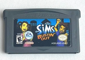 Game Boy Advance The SIMS Bustin Out Video Game (Working Condition)