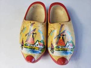 lot 15 image: Pair of Wooden Clogs