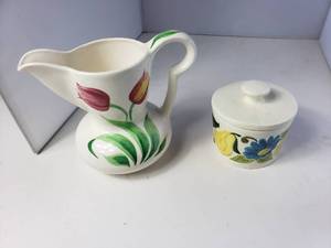 lot 37 image: Pottery Guild of America Pitcher & Small Container