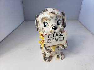 lot 53 image: 1956 Napco Get Well Puppy Planter