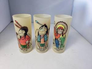 lot 61 image: Bill Flores Native American Frosted Glasses