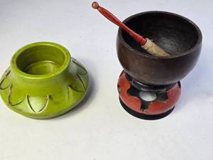 lot 74 image: Singing Bowl, Stand and Other