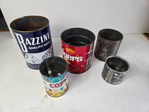 lot 157 image: Old Coffee and Nut Cans