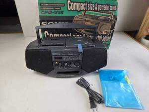 lot 165 image: Jim Beam Sony CFD-V15 CD Radio Cassette Player - NEW