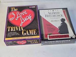 lot 262 image: I Love Lucy Trivia Game, Alfred Hitchcock Game