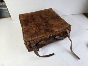 lot 281 image: Old Hide and Wood Travel Satchel