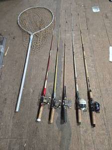 lot 311 image: Fishing Rods and Reels, Fish Net