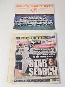 lot 317 image: 1976 Yankees Championship Series Book, 2014 NY Post