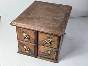 lot 329 image: Wooden Box with 4 Drawers