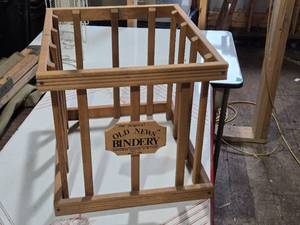 lot 341 image: Old News Bindery Wooden Bottomless Box