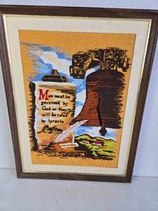 lot 385 image: Needlework Liberty Bell Art