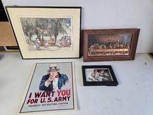 lot 389 image: 1960s Uncle Sam Poster other Prints and Wall Hangings