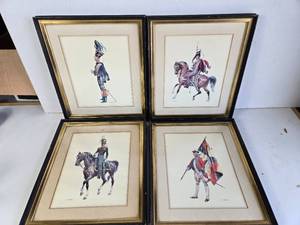 lot 390 image: Lot of 4 1880s Era Military Dress Prints by Wolfgang Tritt