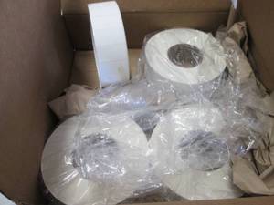 Case of 4- 5000ct Rolls 2x1 inch Wh...