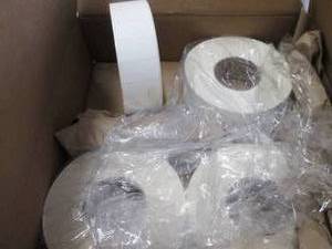 Case of 4- 5000ct Rolls 2x1 inch Wh...