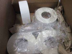 Case of 4- 5000ct Rolls 2x1 inch Wh...