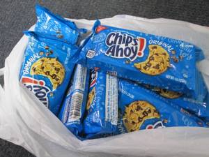 12- 1.55 oz pks Chips Ahoy Cookies...