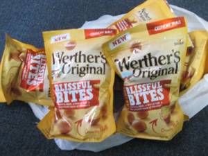 6- 5 oz Werthers Blissful Bites...