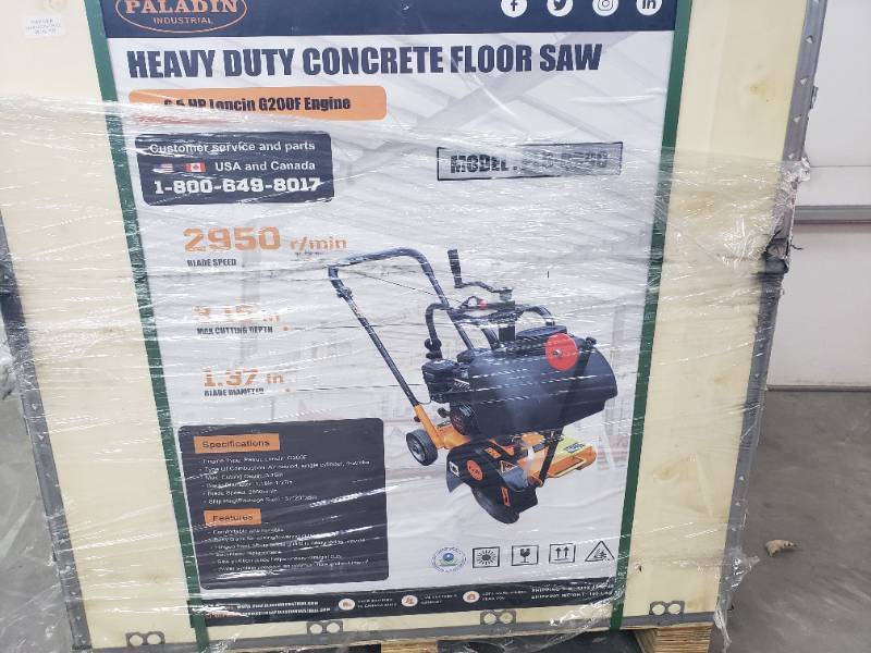 lot 97 image: Paladin Heavy Duty Concrete Floor Saw  Model- PDL- Q300