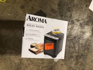 1.5 lb. Black Bread Maker by AROMA      Customer Returns See Pictures