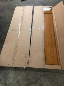 Lot of 2 Hampton Bay 24 in. W x 84 in. H Refrigerator End Panel Kit in Medium Oak   Customer Returns See Pictures