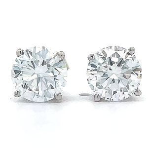 2 Carat VS ClarityG Color Diamond Round Brilliant Cut Classic Solitaire Stud Earrings in White Gold $3,715 Retail VIDEO