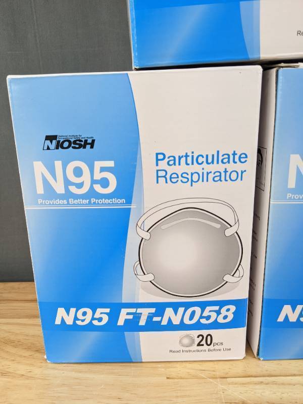 lot 69A image: Lot of 3 New 20-Count Boxes of N95 FT-N058 Particulate Respirator Masks F