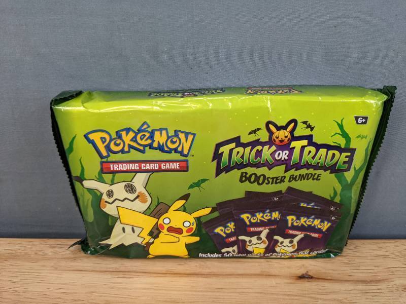 lot 28 image: Brand New Pokemon Trick or Trade BOOster Bundle and (2) Pokemon Assorted Cards 20-Piece Mystery Packs I