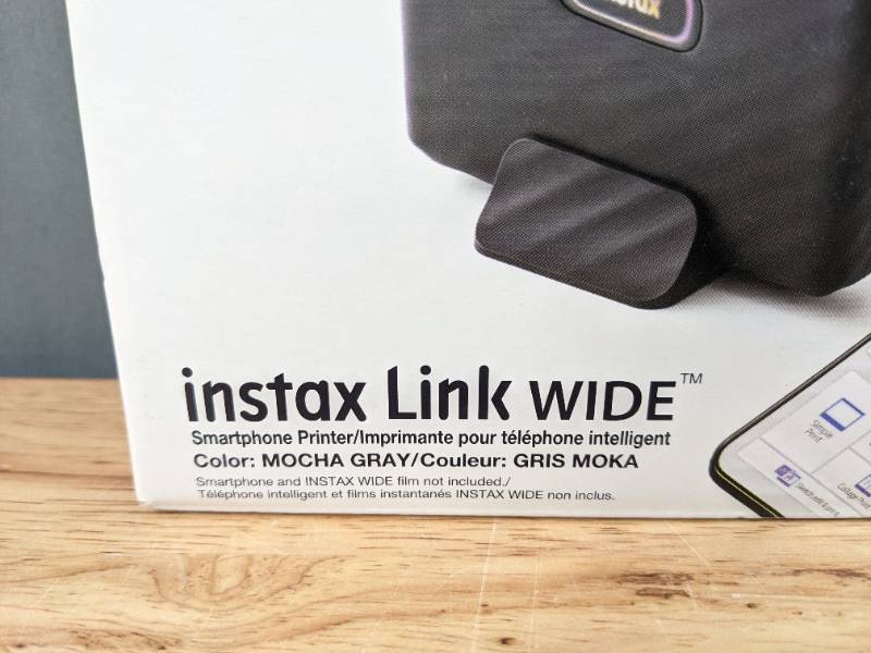 lot 62 image: Brand New Fujifilm instax Link Wide Printer - Mocha Gray Y