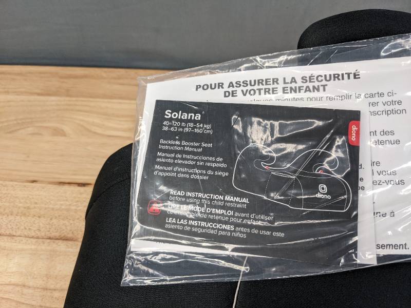 lot 15 image: Brand New Diono Solana Backless Booster Seat F