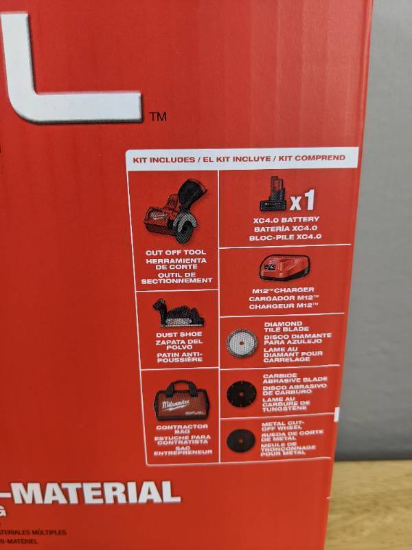 lot 18A image: Brand New Milwaukee M12 FUEL 3 in. Compact Cut Off Tool Kit N