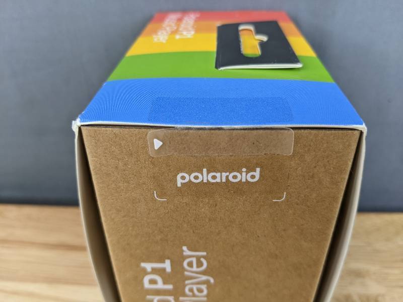 lot 42A image: Brand New Polaroid P1 Portable Bluetooth Speak with Carabiner in Black & White Y