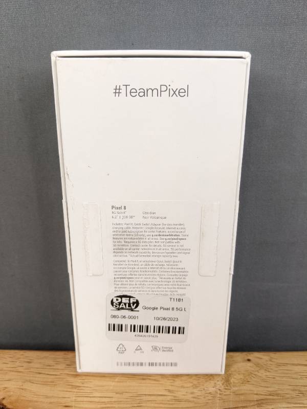 lot 1 image: Brand New Google Pixel 8 5G Unlocked (128GB) Android Smartphone - Obsidian Y