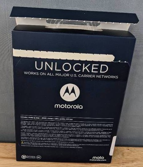 lot 40C image: New Motorola - Moto G Play 2023 32GB (Unlocked) - Navy Blue Y